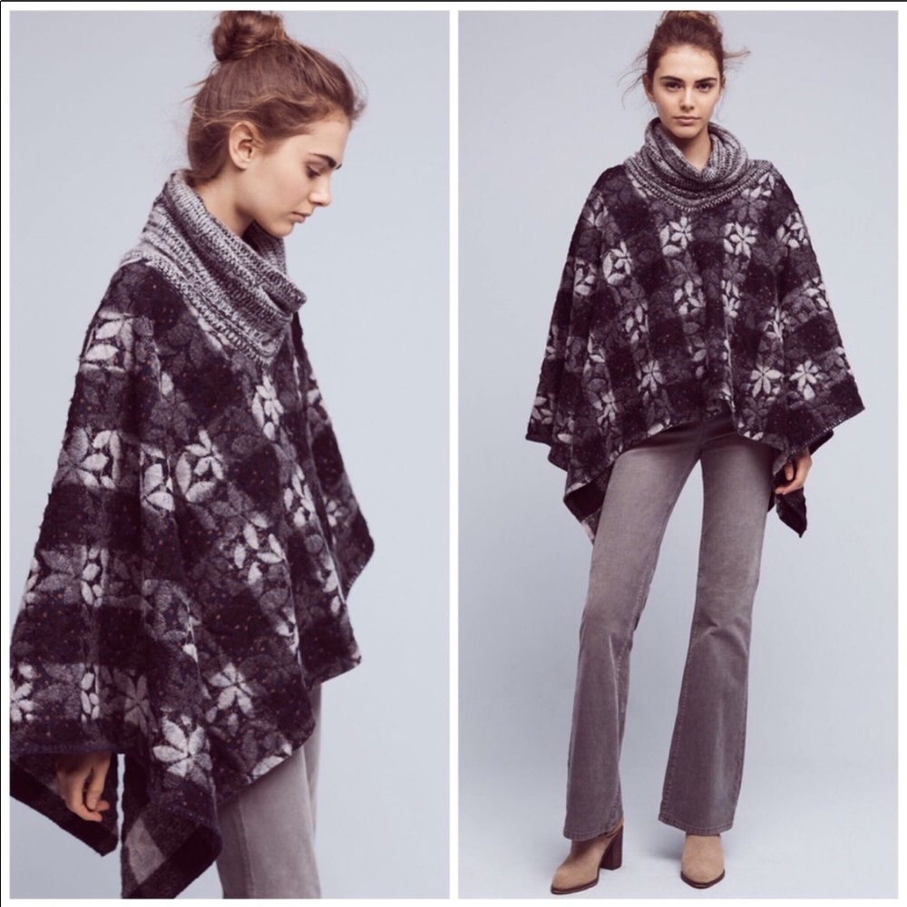 Anthropology reversible poncho